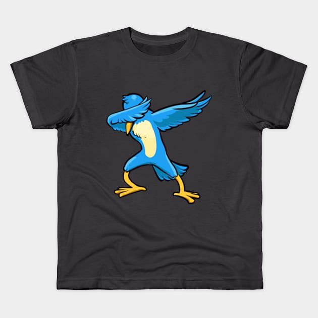 Dabbing Twitter Kids T-Shirt by VelenaGr